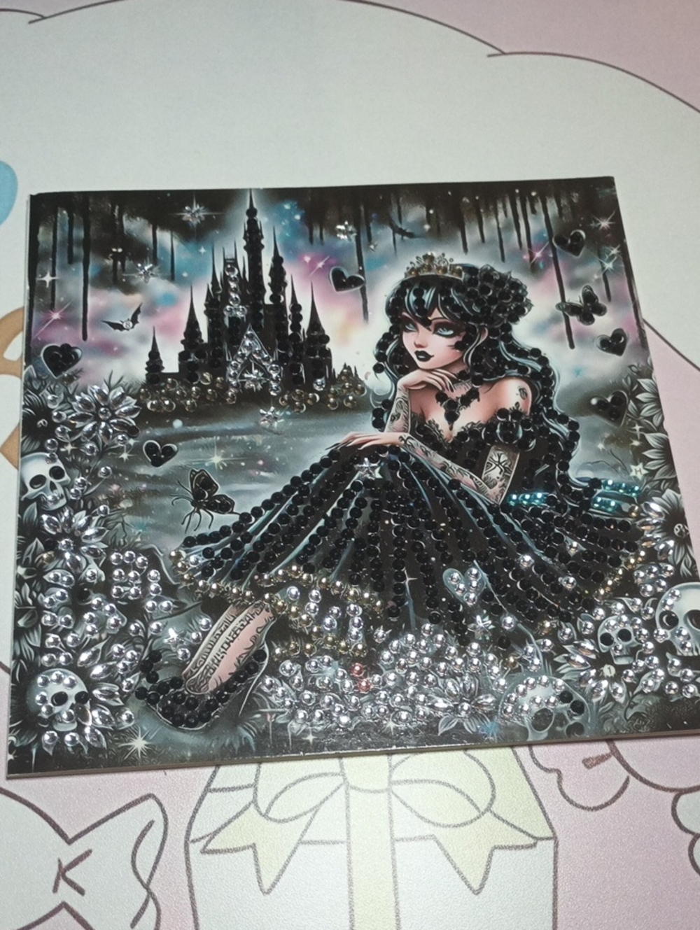 Gothic Princess Sparkle Greeting Card - Handmade